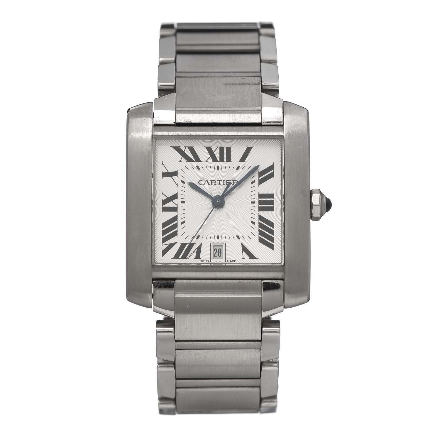 Cartier Stainless Steel 28mm Tank Francaise Automatic Watch 1 of 6