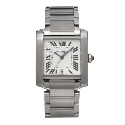 Cartier Stainless Steel 28mm Tank Francaise Automatic Watch 1 of 6
