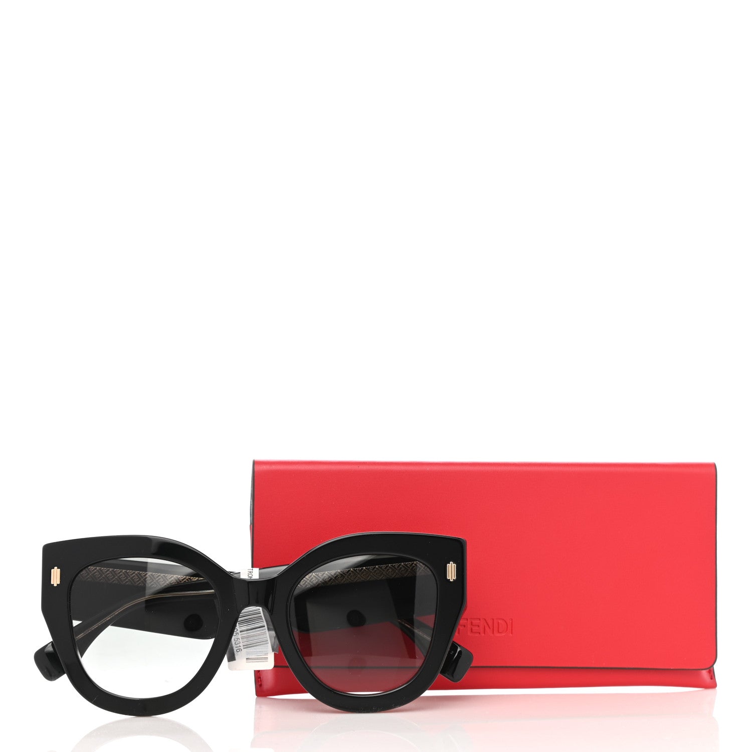 Fendi Acetate Cat Eye Sunglasses FF0435 Black 8 of 8