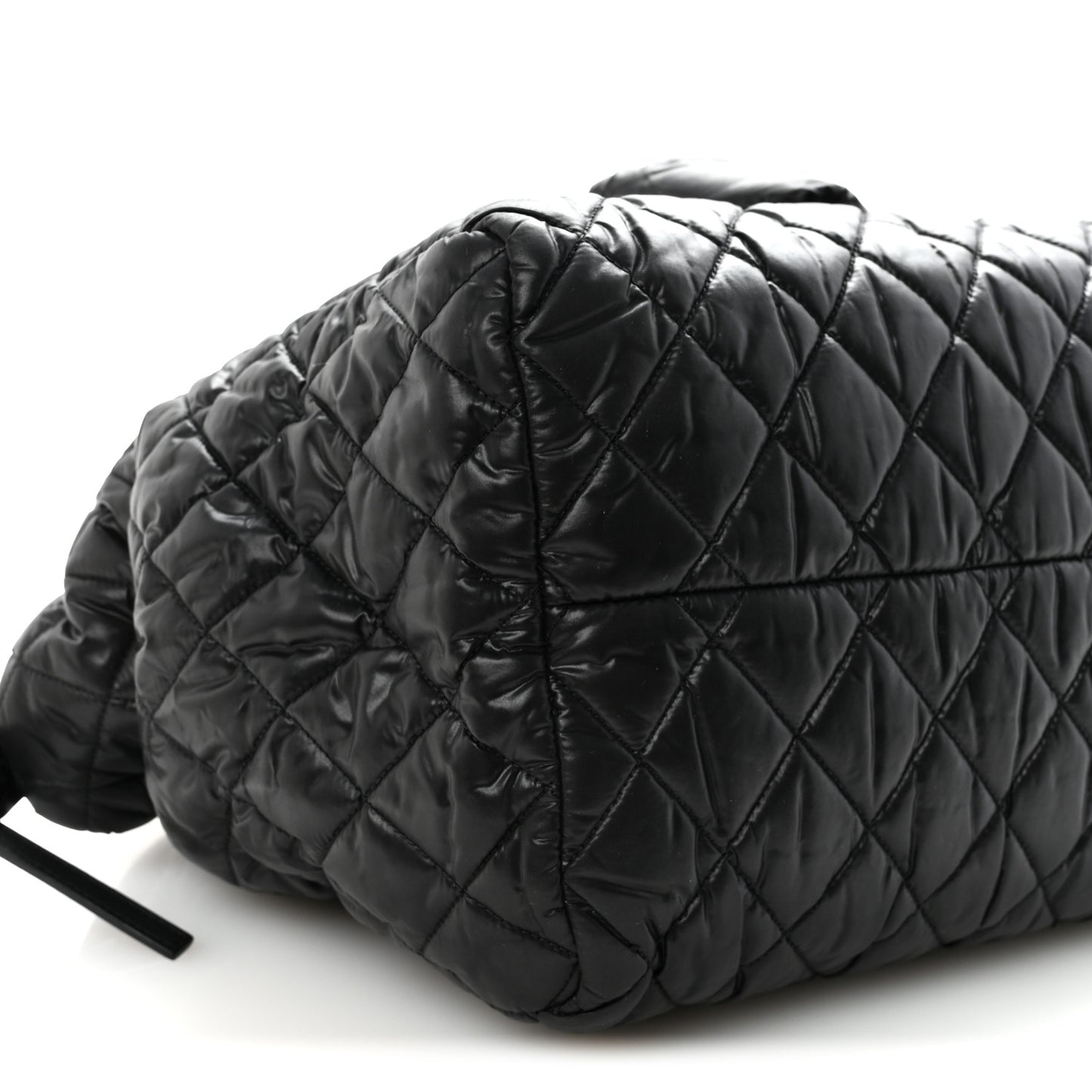 Nylon Quilted Medium Coco Cocoon Tote Black