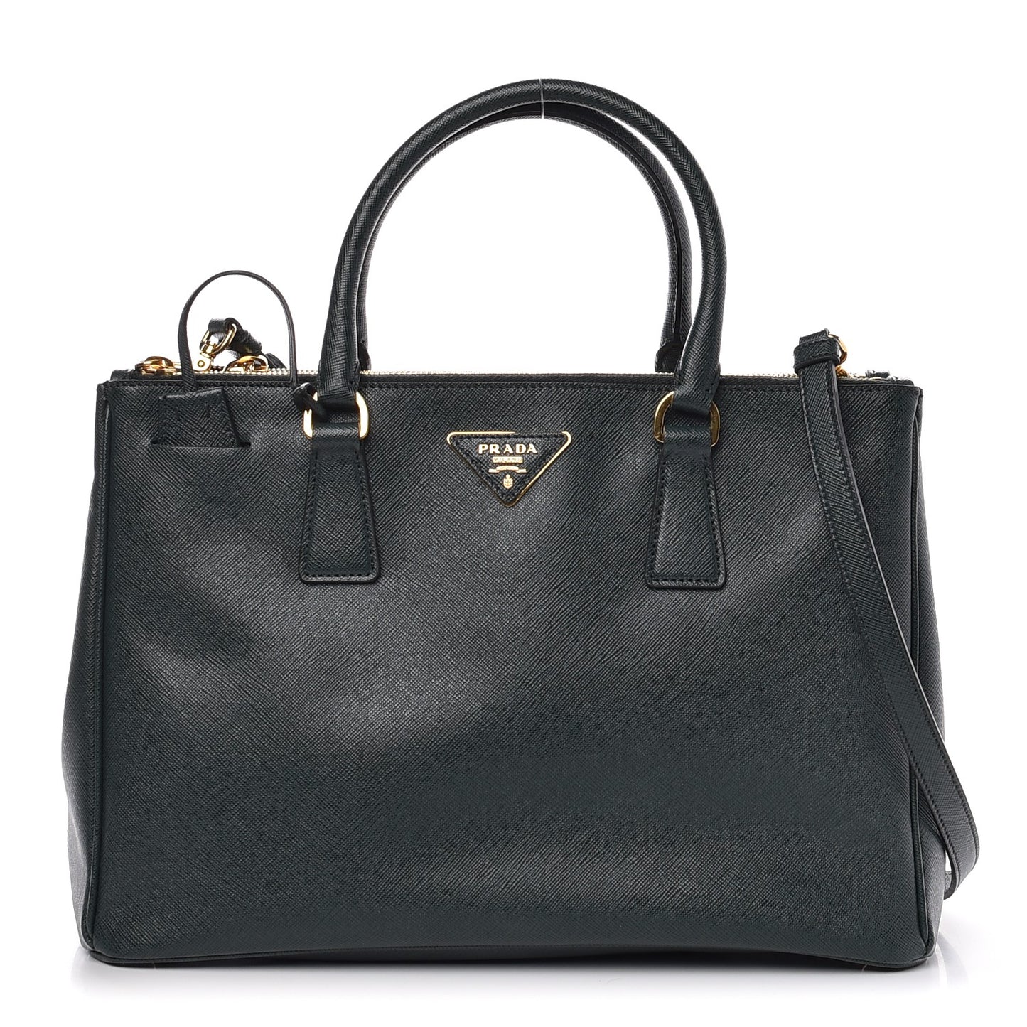 Saffiano Medium Galleria Double Zip Tote Smeraldo
