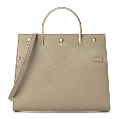 Burberry Grainy Calfskin Medium Title Bag Honey 1 of 8