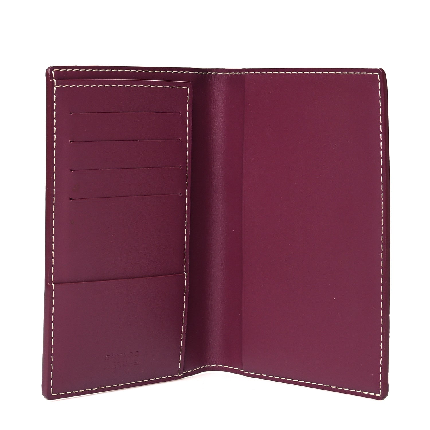 Goyard Goyardine Passport Wallet Burgundy 8 of 14