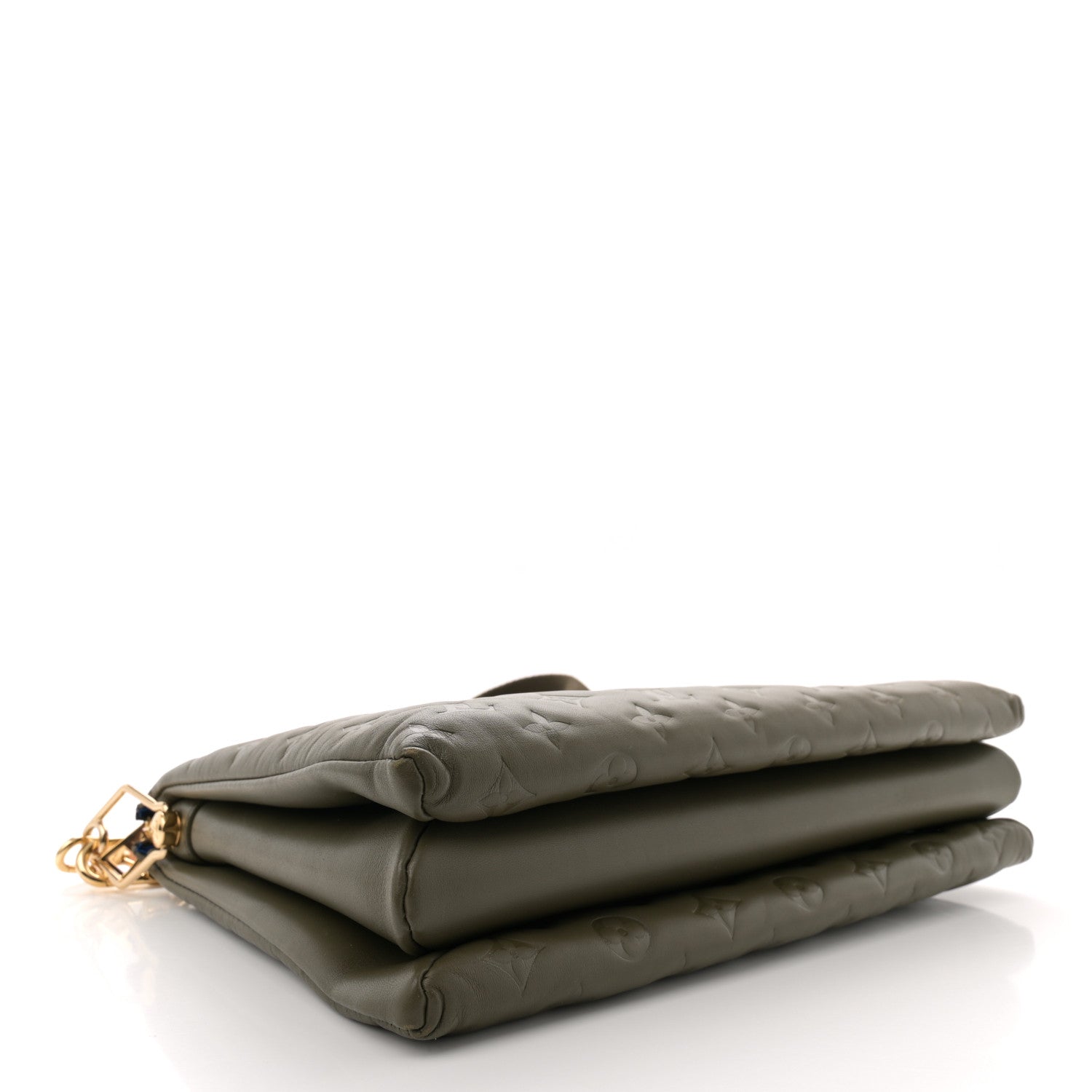 Louis Vuitton Lambskin Embossed Monogram Coussin MM Khaki 4 of 11