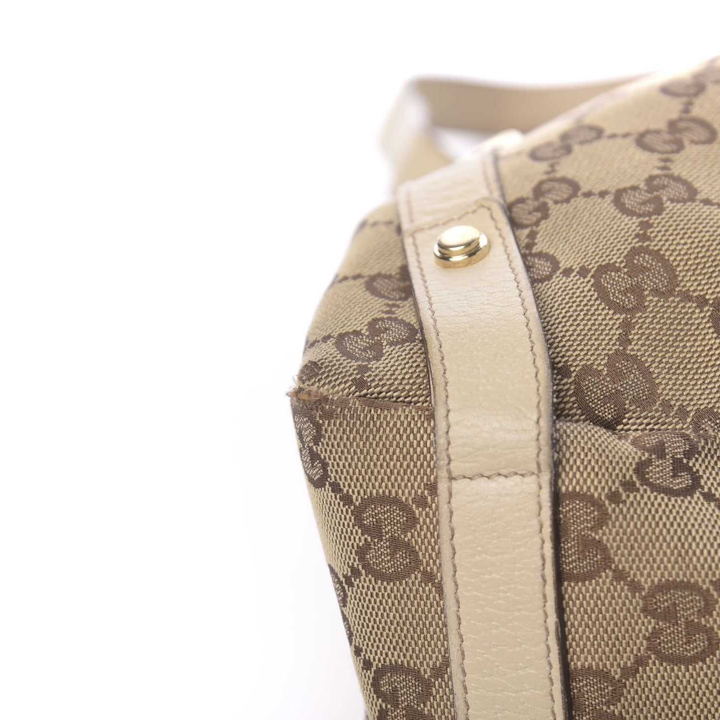 Monogram Medium Abbey Shoulder Bag Off White