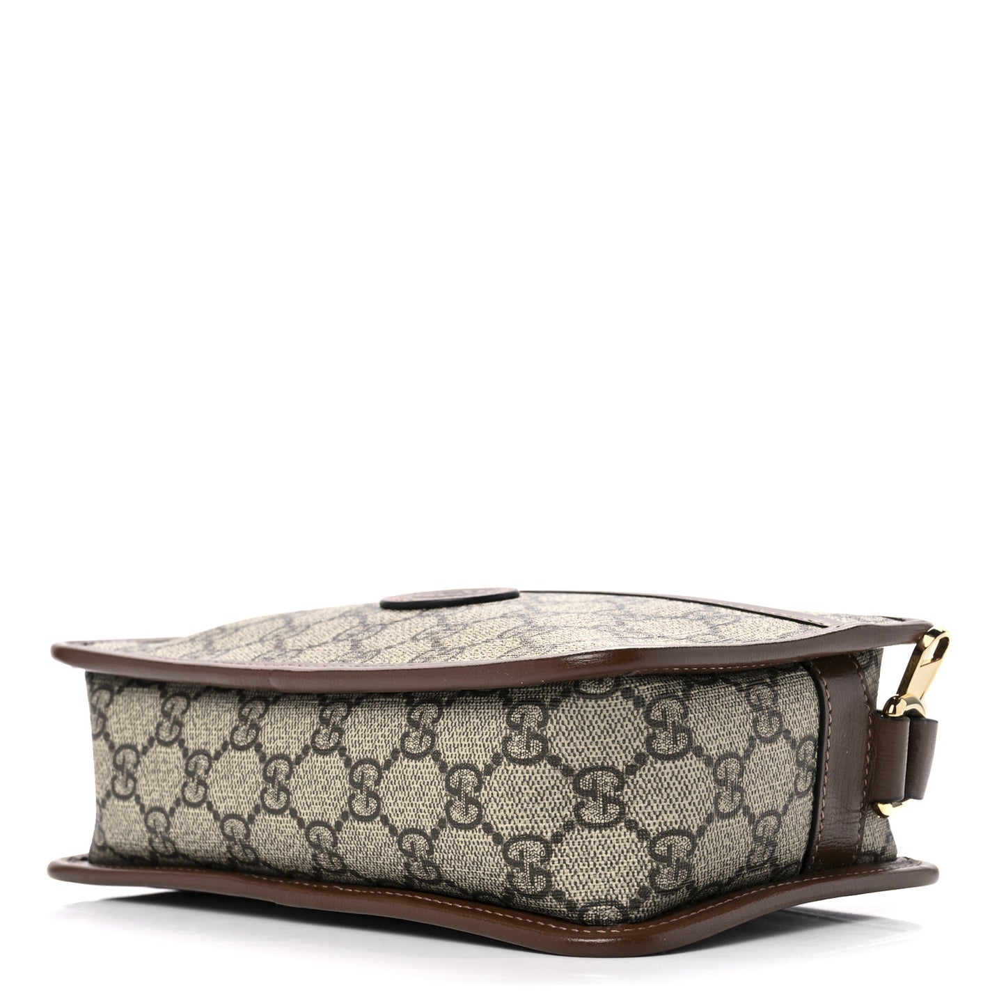 GG Supreme Monogram Azalea Calfskin Mini Retro Interlocking G Shoulder Bag Beige Ebony Brown Sugar