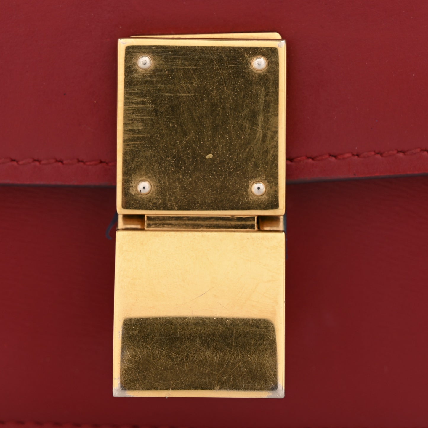 Box Calfskin Small Classic Box Flap Bag Red