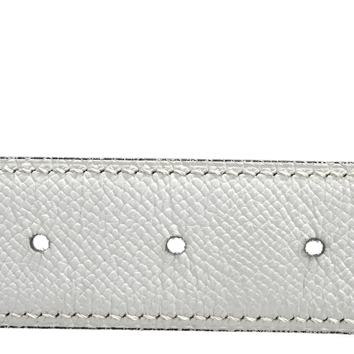 Epsom Box 32mm Strie H Belt 80 32 White Bleu Indigo