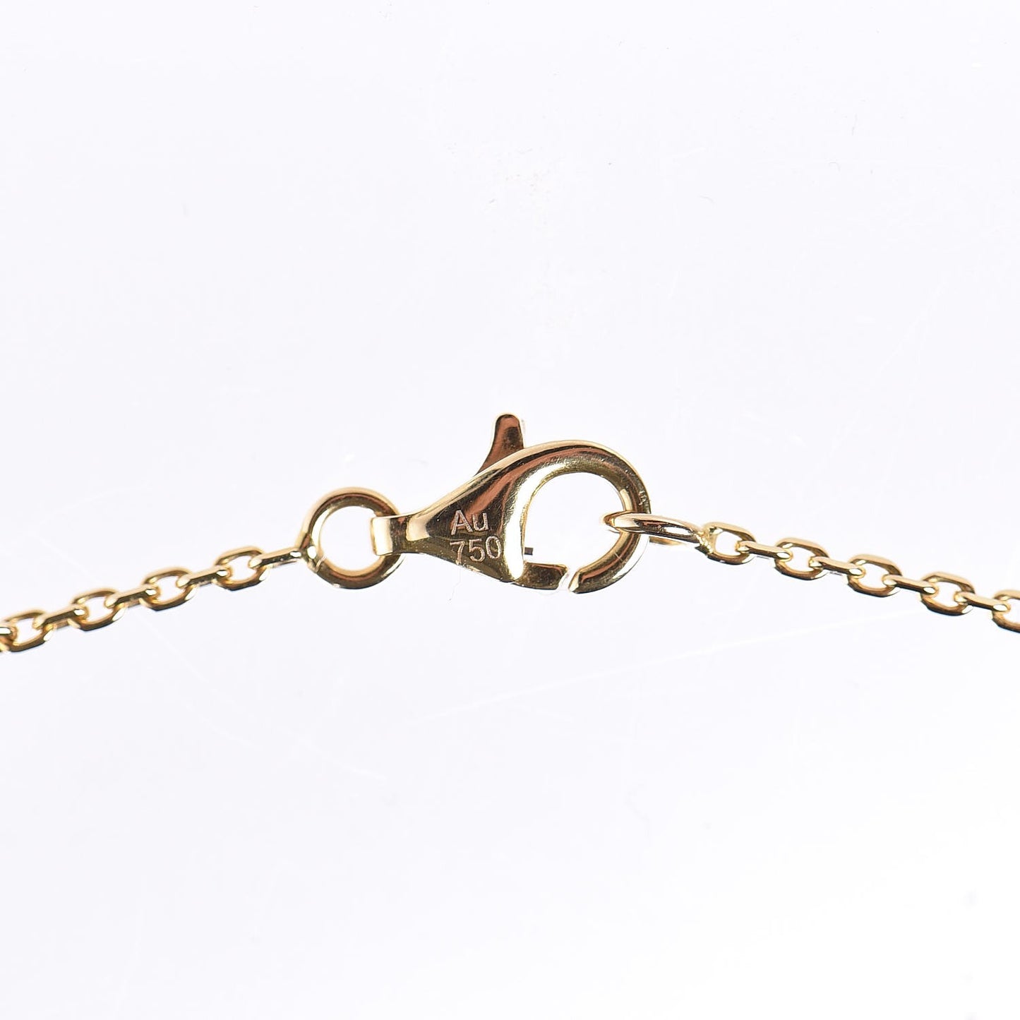 18K Yellow Gold Turquoise Vintage Alhambra Pendant Necklace