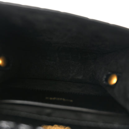 Saint Laurent Calfskin Embossed Crocodile North South Kaia Satchel Black 5 of 10