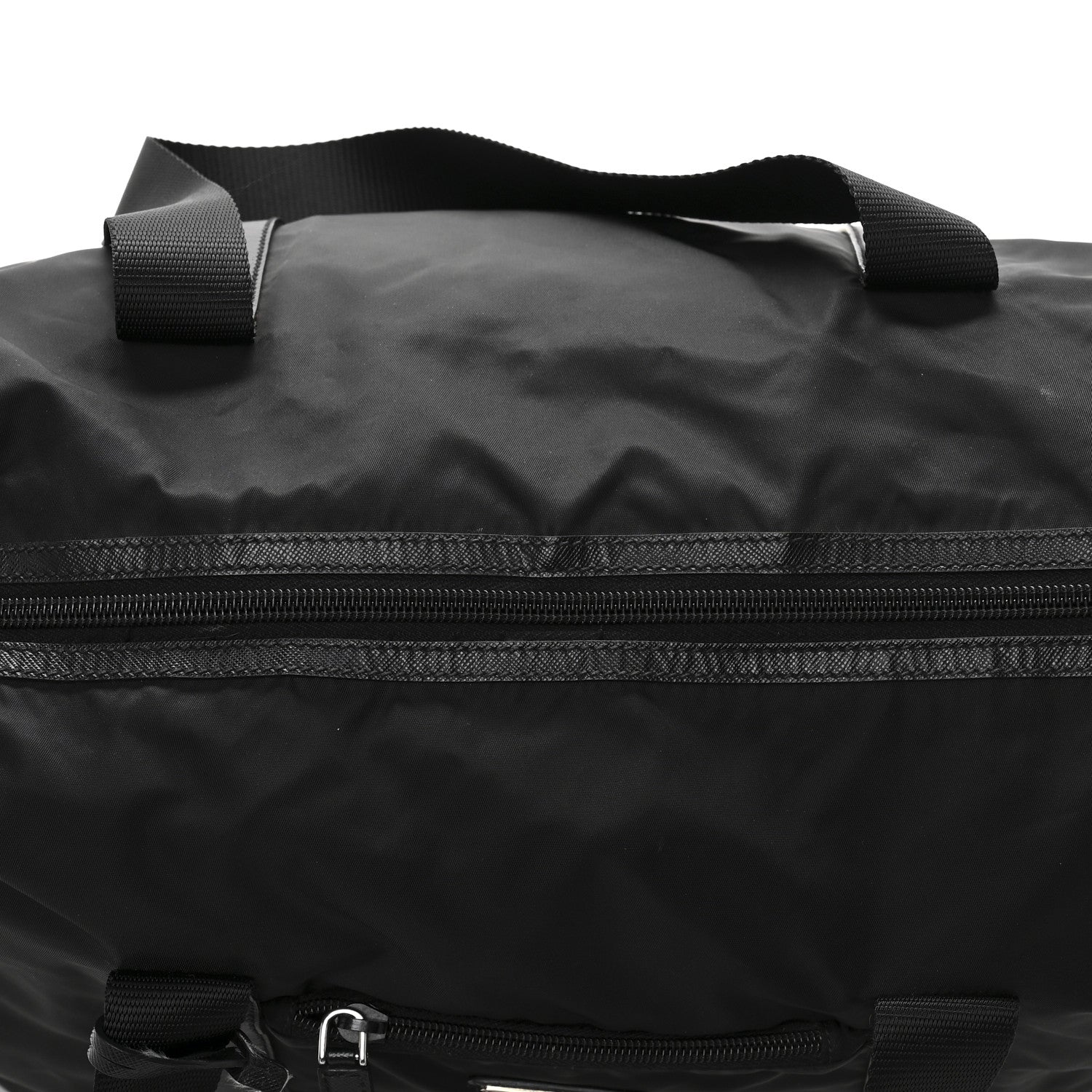 Prada Tessuto Nylon Saffiano Carry On Travel Bag Black 7 of 13