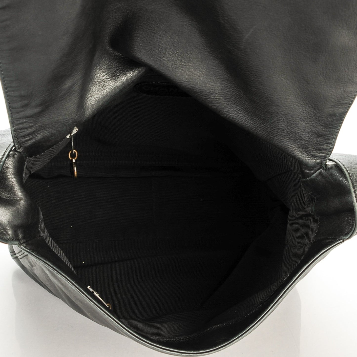Lambskin Quilted CC Flap Shoulder Bag Black