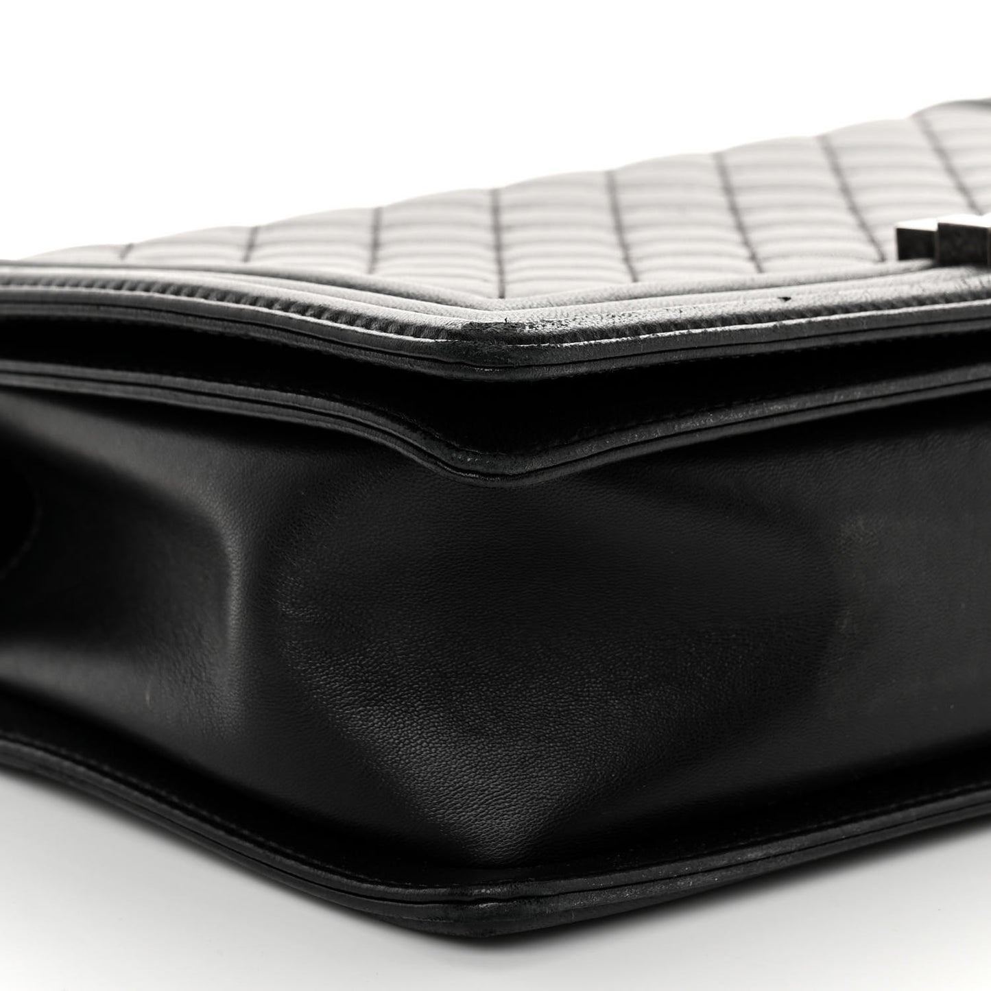 Lambskin Quilted New Medium Boy Flap Black