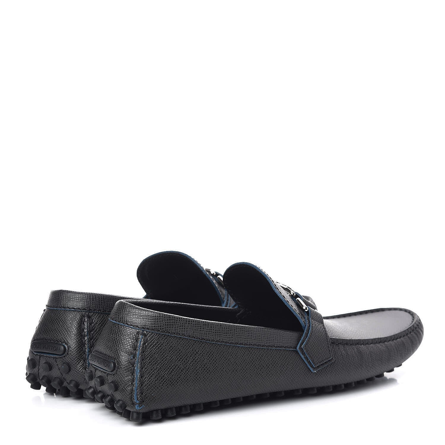 Louis Vuitton Taiga Mens Hockenheim Moccasin Loafers 10.5 Ardoise 4 of 10