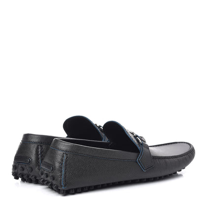 Louis Vuitton Taiga Mens Hockenheim Moccasin Loafers 10.5 Ardoise 4 of 10