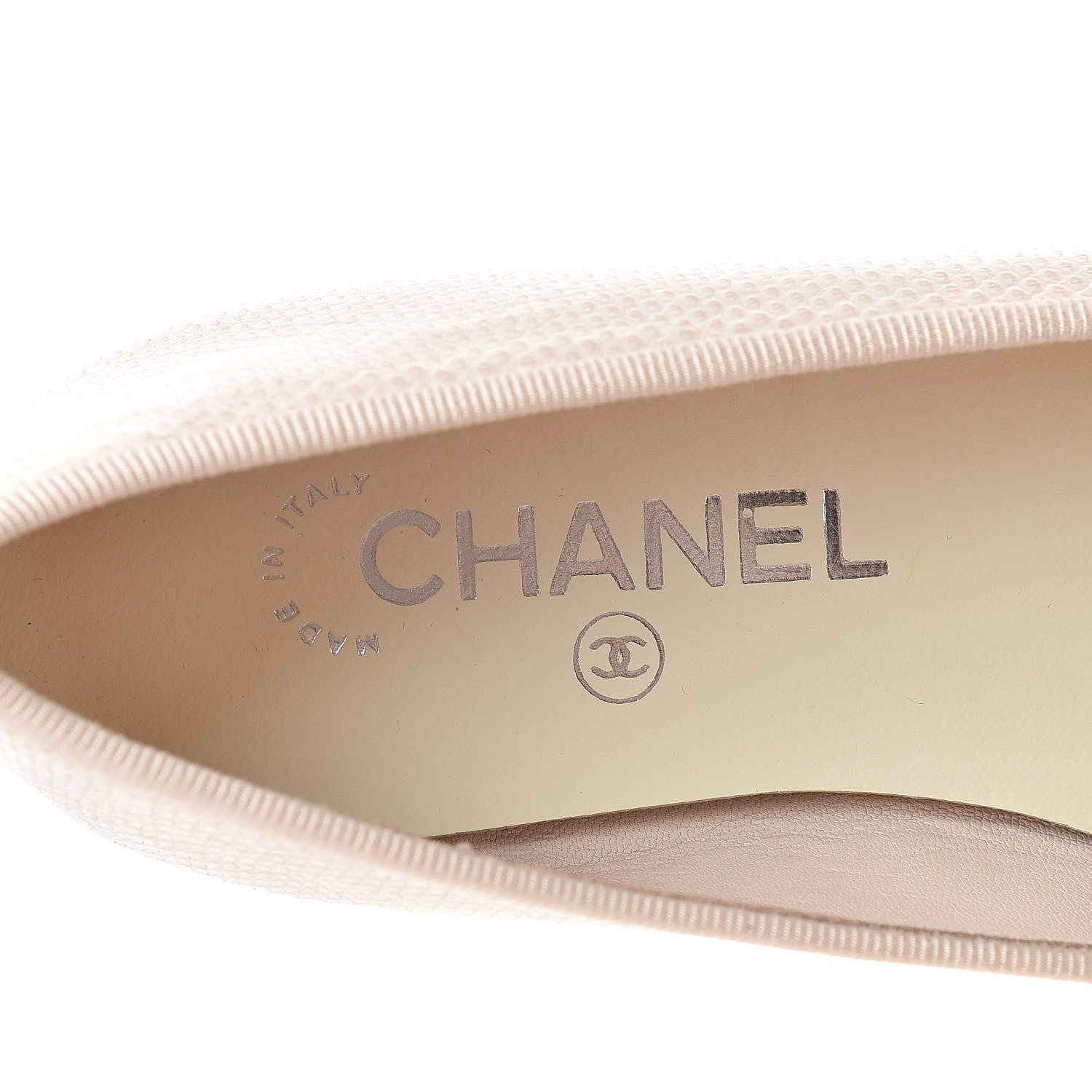 Chanel Lambskin Perforated Cap Toe Ballerina Flats 36 Beige Black 7 of 10