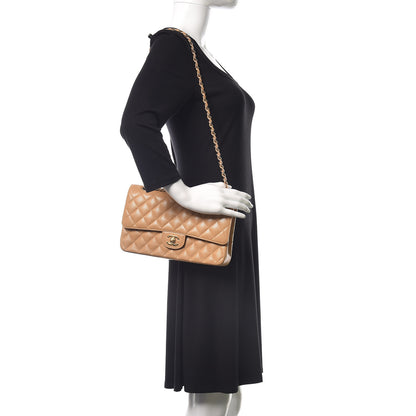 Chanel Caviar Quilted Medium Double Flap Beige Clair 2 of 13