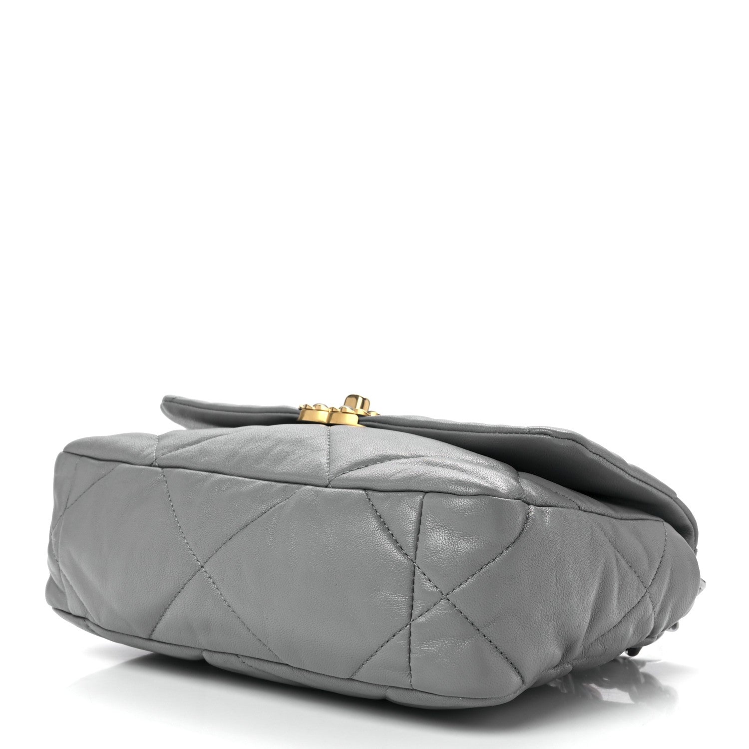 Chanel Goatskin Quilted Medium Chanel 19 Flap Grey 9 of 11