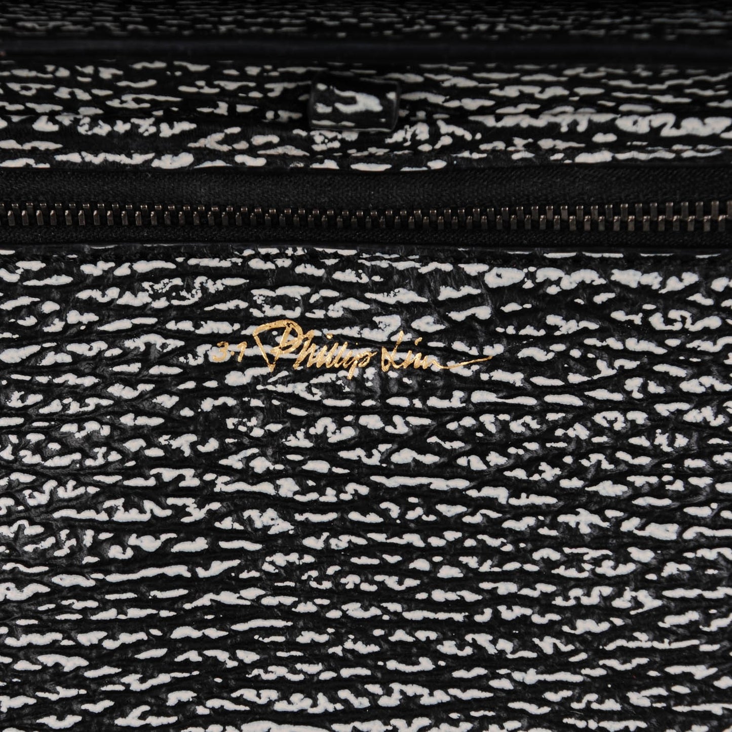 3.1 Textured Calfskin Medium Pashli Satchel Black Cream