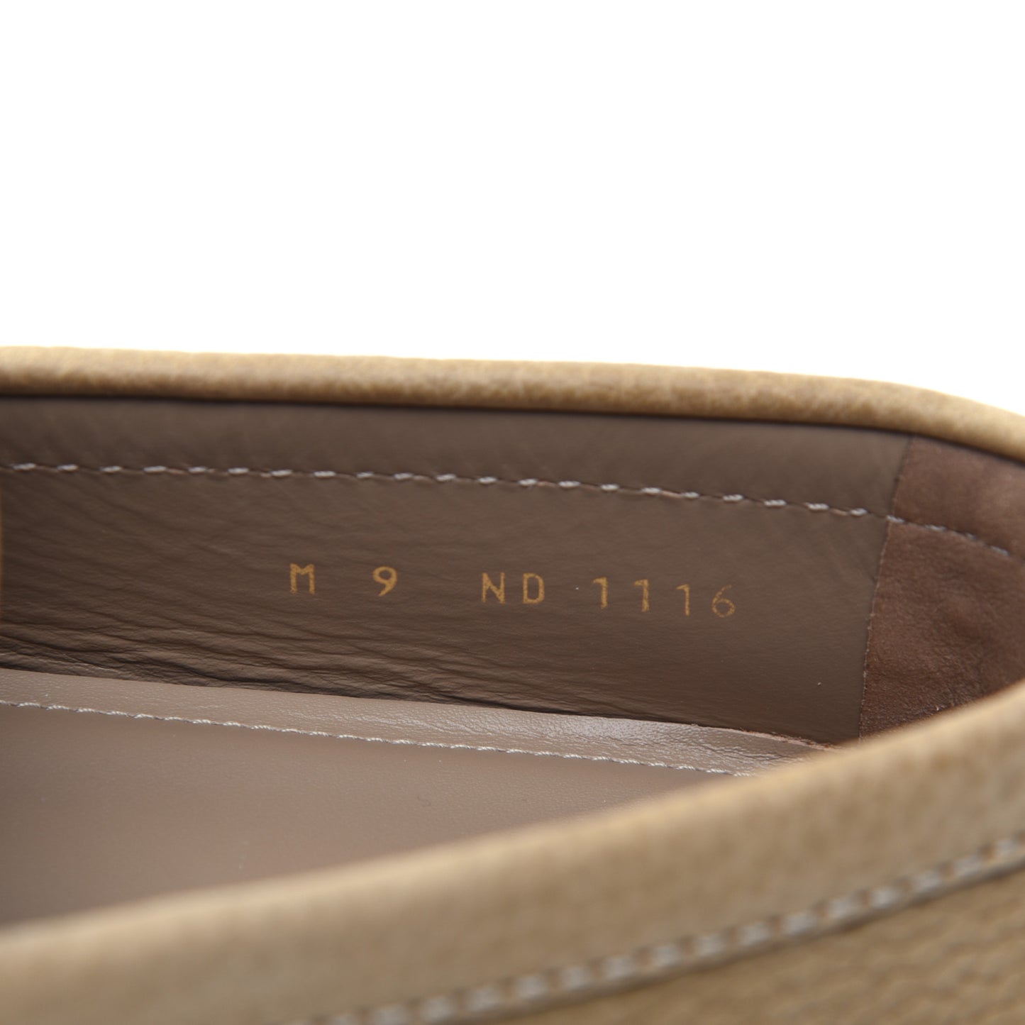 Nubuck Mens Hockenheim Moccasin Loafers 9 Beige
