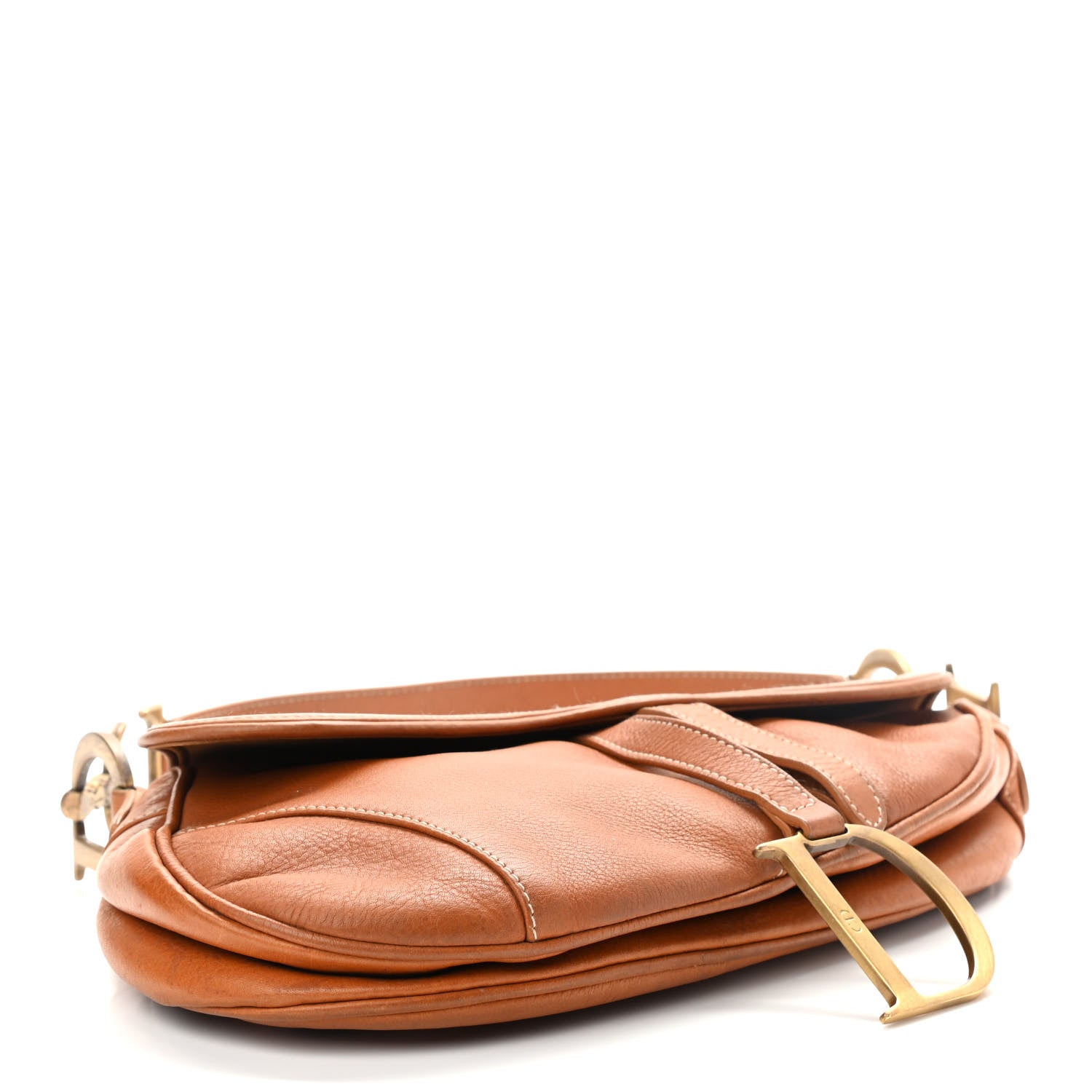 Christian Dior Calfskin Saddle Bag Tan 4 of 16