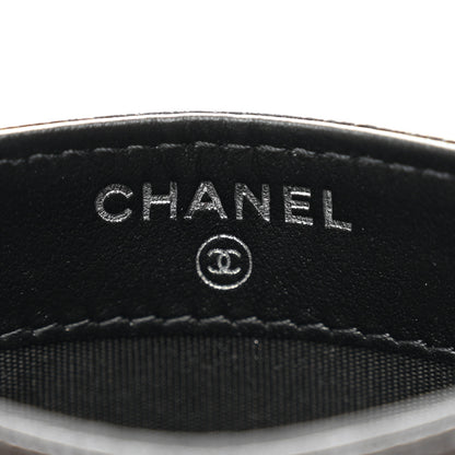Chanel Caviar Camellia Embossed Card Holder Black 6 of 8