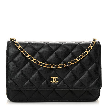 Chanel Caviar Quilted Wallet on Chain WOC Black 1 of 13