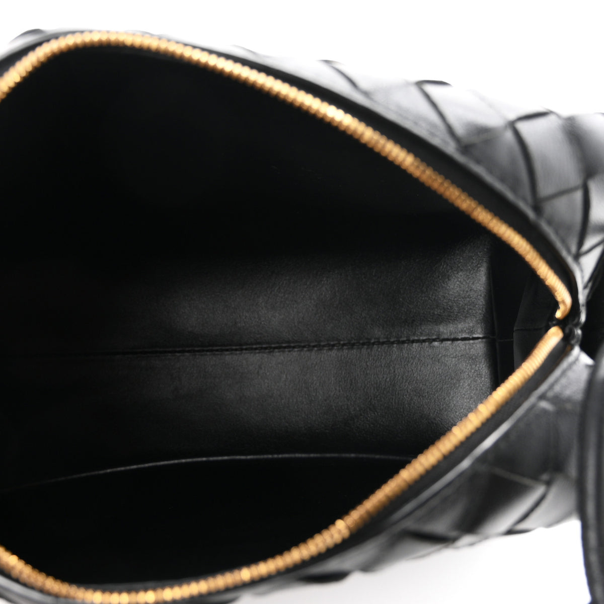 Nappa Intrecciato Small Loop Camera Bag Black