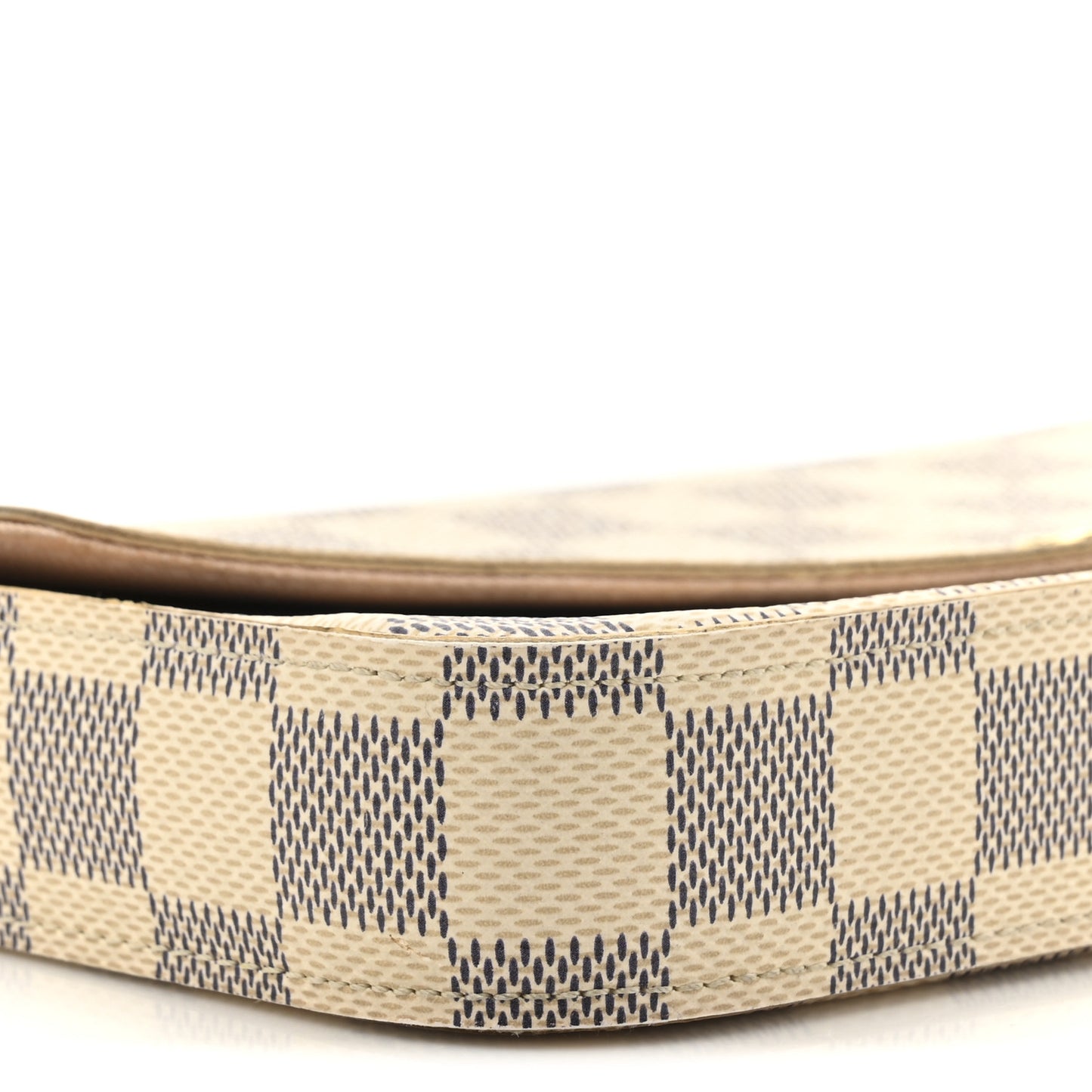 Damier Azur Pochette Felicie Chain Wallet Rose Ballerine