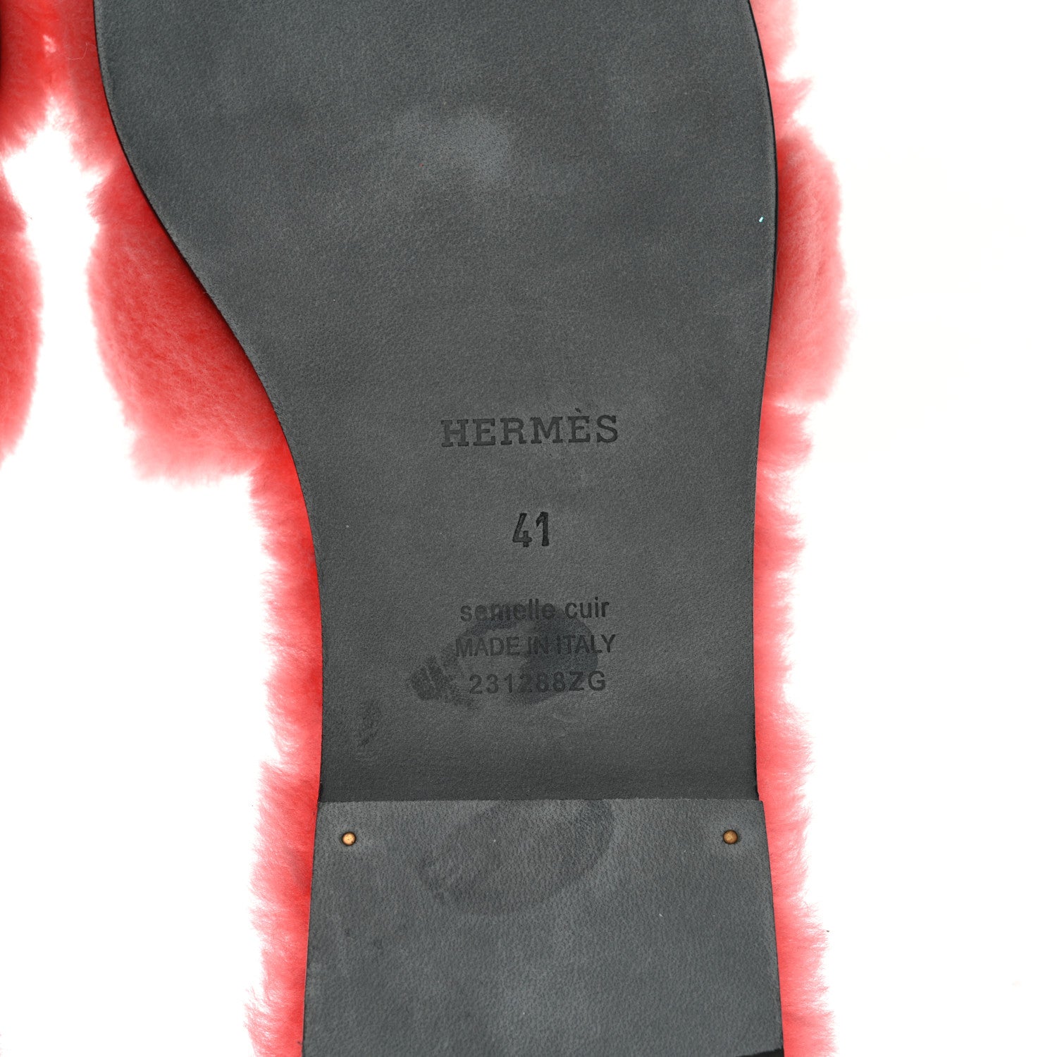 Hermes Woolskin Oran Sandals 41 Rose Du Desert 7 of 8