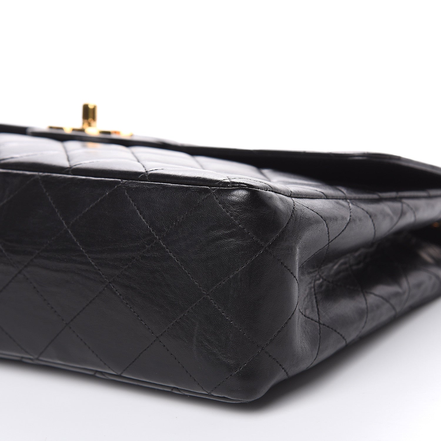 Chanel Lambskin Quilted Jumbo Single Flap Black 9 of 20