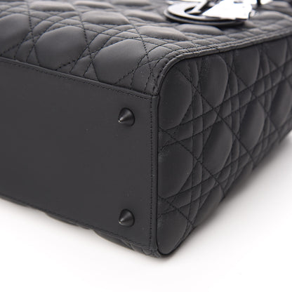 Christian Dior Ultra Matte Calfskin Cannage Medium Lady Dior Black 8 of 9