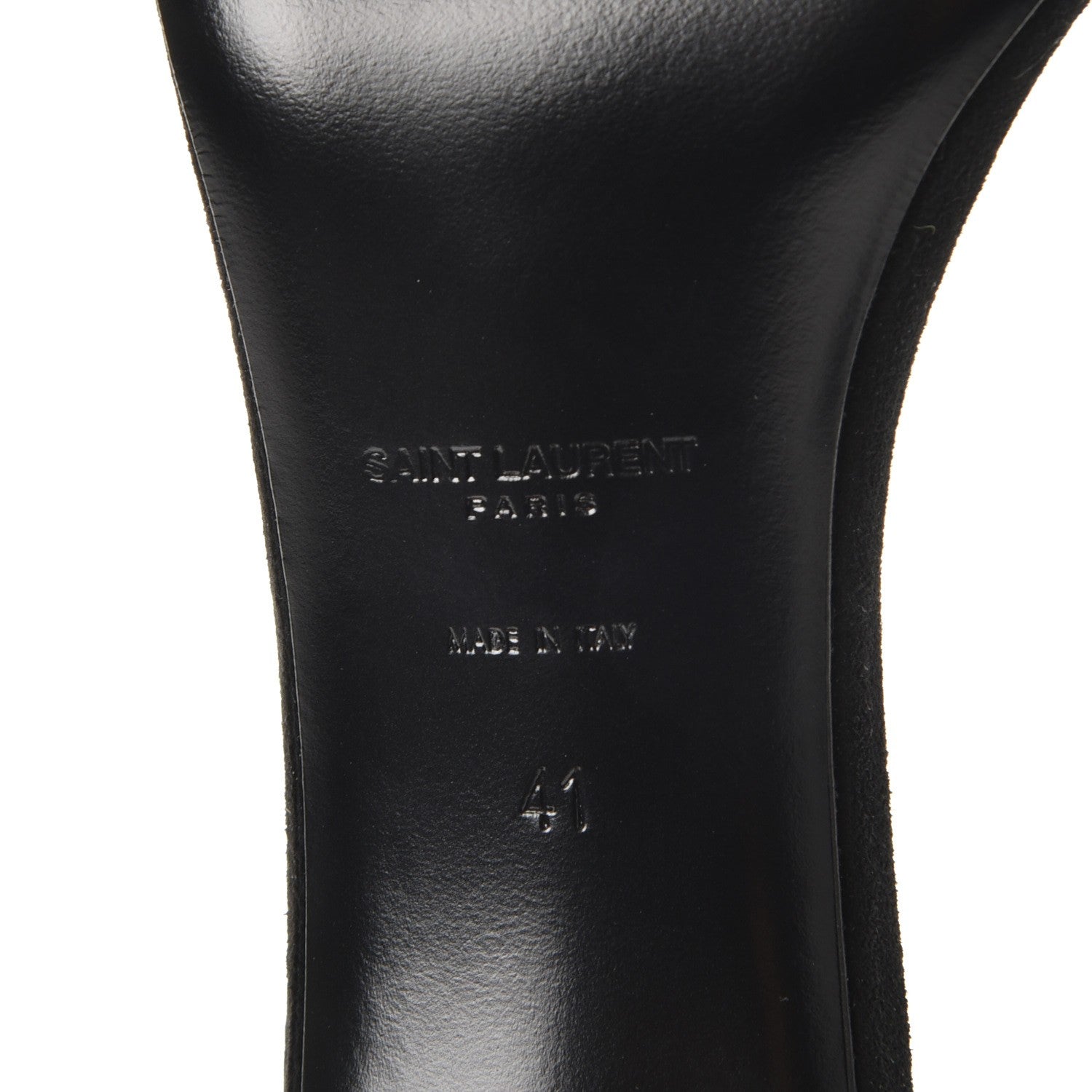 Saint Laurent Suede Grace 80 Ankle Strap Sandal 41 Black 6 of 11