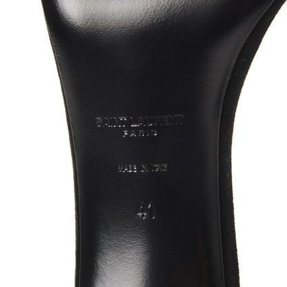 Saint Laurent Suede Grace 80 Ankle Strap Sandal 41 Black 6 of 11