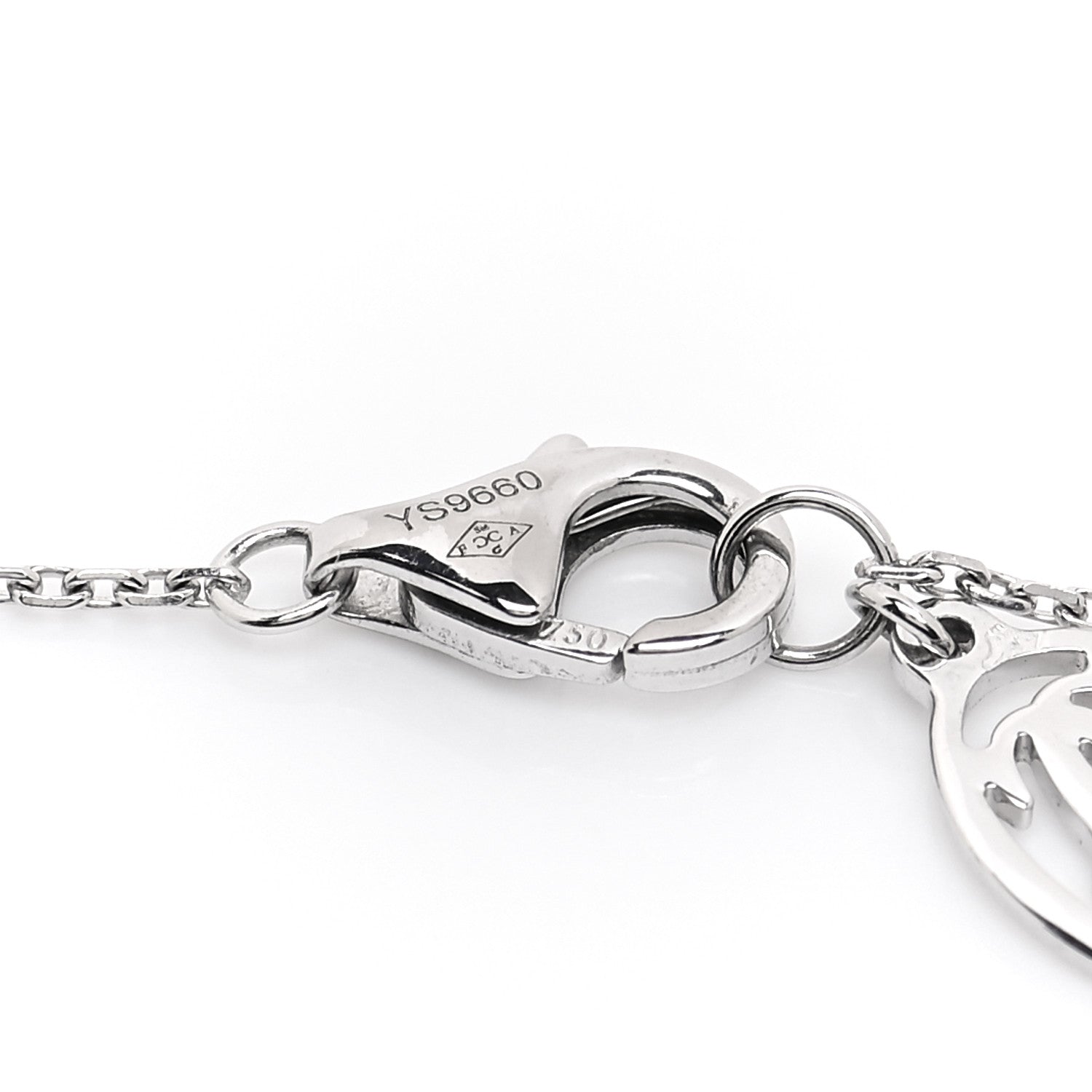 Cartier 18K White Gold Diamond Symbols Cross Pendant Necklace 4 of 5