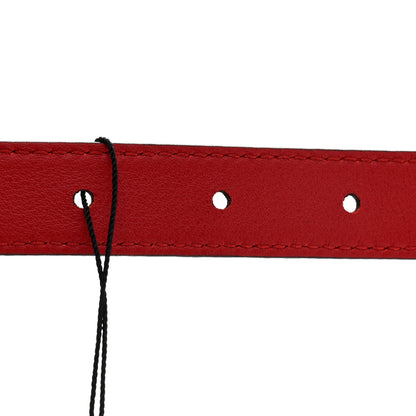 Gucci Calfskin Crystal Embellished Double G Belt 75 30 Hibiscus Red 5 of 5
