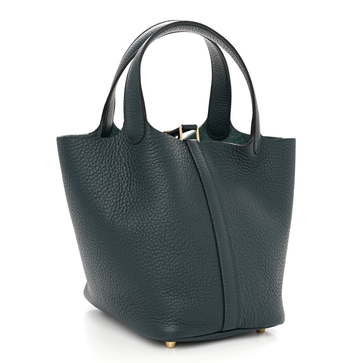 Hermes Taurillon Clemence Picotin Lock 18 PM Vert Cypress 3 of 10
