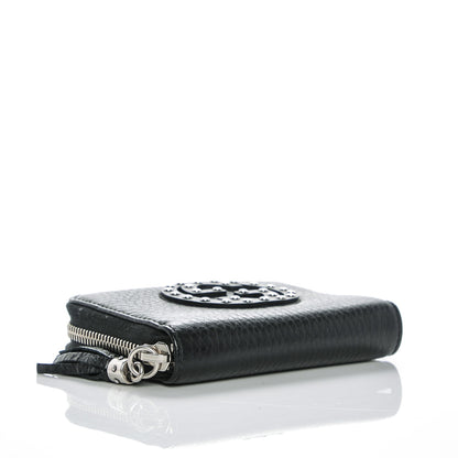 Gucci Pebbled Calfskin Studded Soho Compact Disco Zip Around Wallet Black 4 of 6