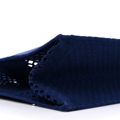 Christian Dior Mesh Embroidered Large Book Tote Navy Blue 8 of 9