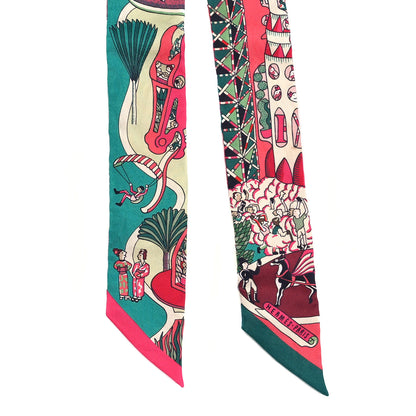 Hermes Silk Exposition Universelle Twilly Rose Vif Menthol 2 of 5