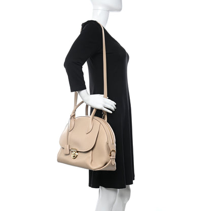 Salvatore Ferragamo Calfskin Fiamma Bag New Bisque 2 of 21