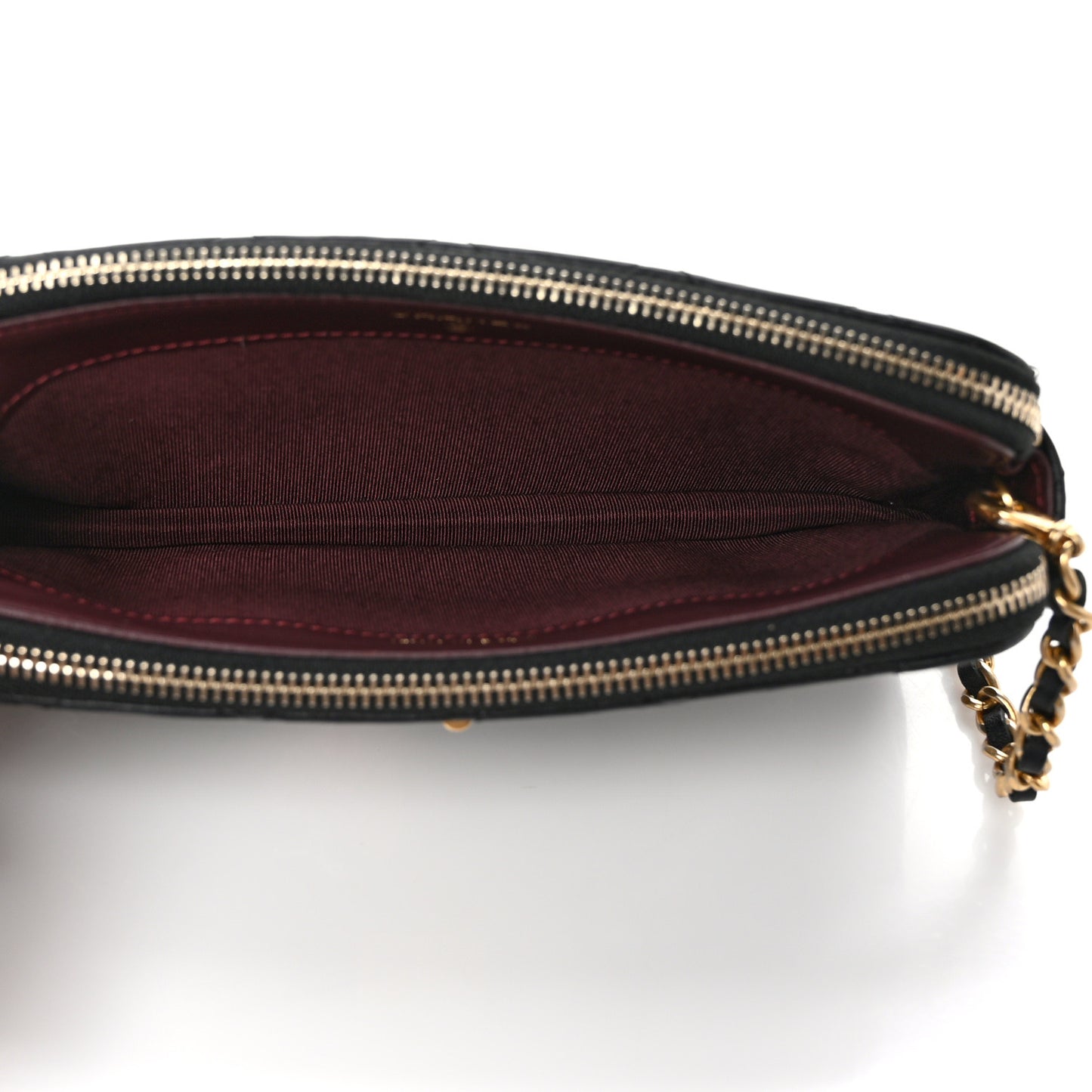 Aged Calfskin Lucky Charms 2.55 Reissue Small Clutch With Chain Black