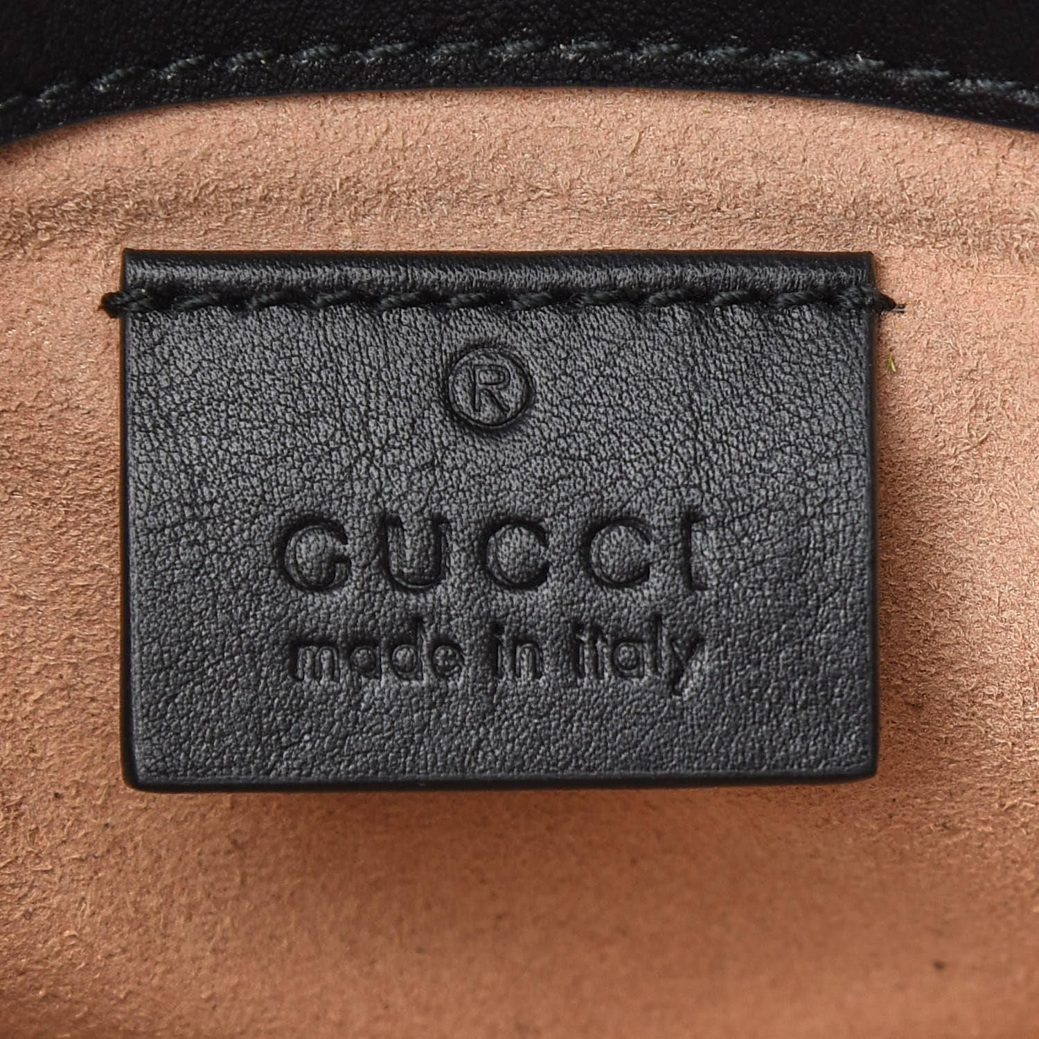 Gucci Calfskin Matelasse Super Mini GG Marmont Shoulder Bag Black 6 of 9