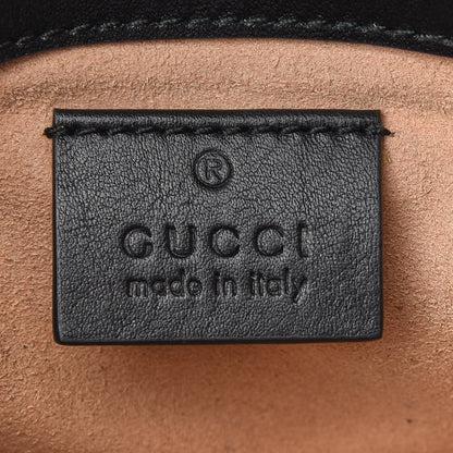 Gucci Calfskin Matelasse Super Mini GG Marmont Shoulder Bag Black 6 of 9
