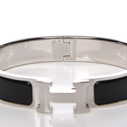Hermes Enamel Narrow Clic Clac H Bracelet GM Black 4 of 6