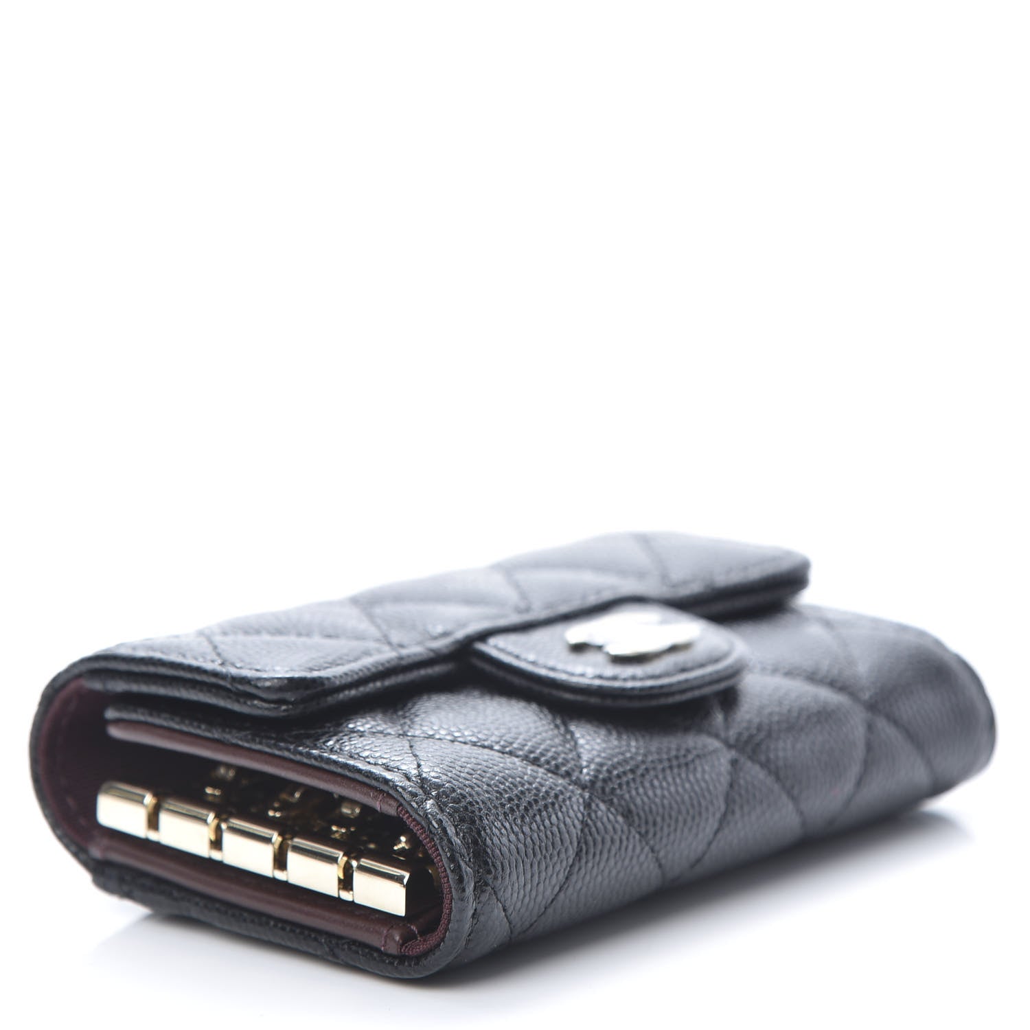 Chanel Caviar Quilted Classic 4 Key Holder Wallet Black 4 of 10
