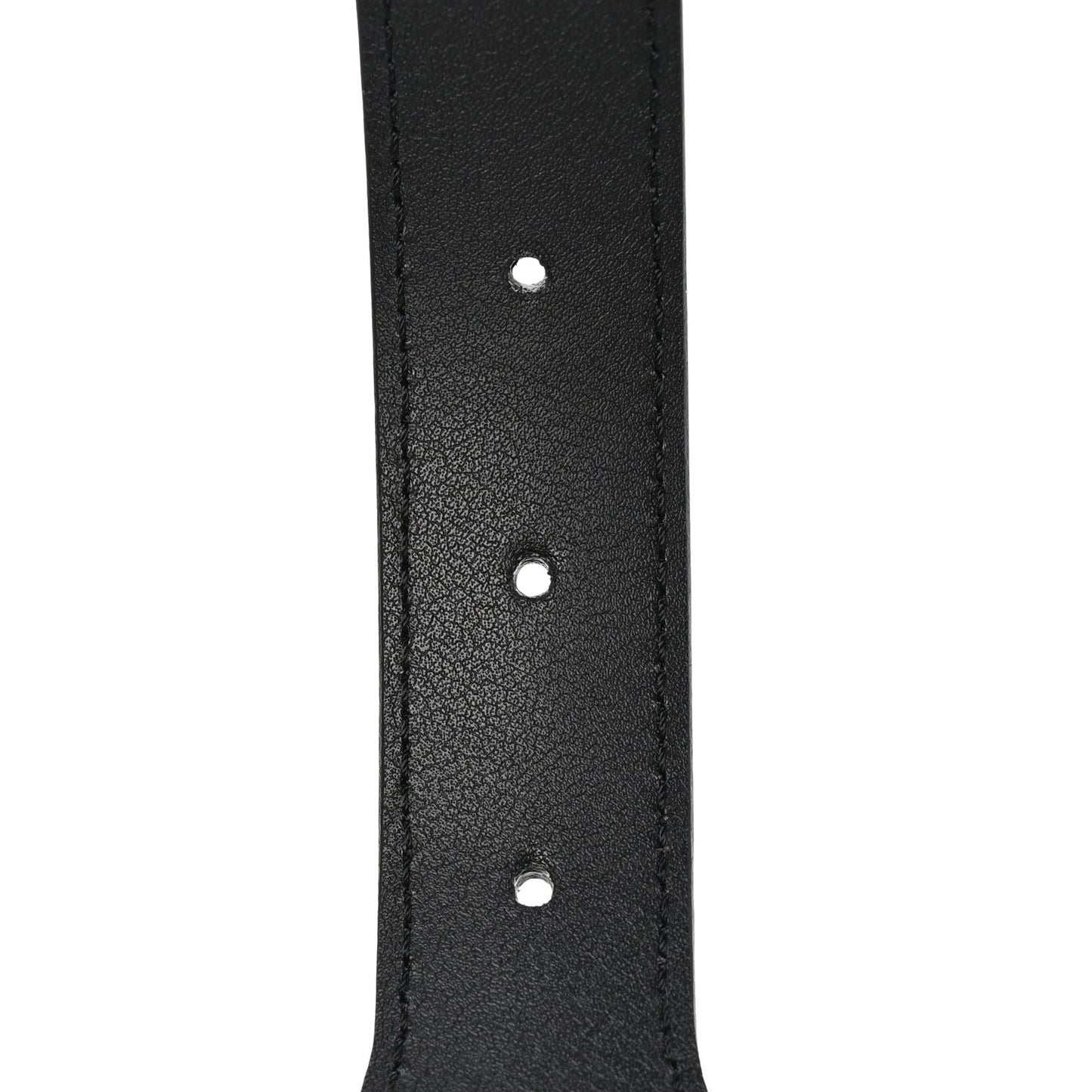 Efesto Leather Horsebit 25mm Belt 65/26 Black