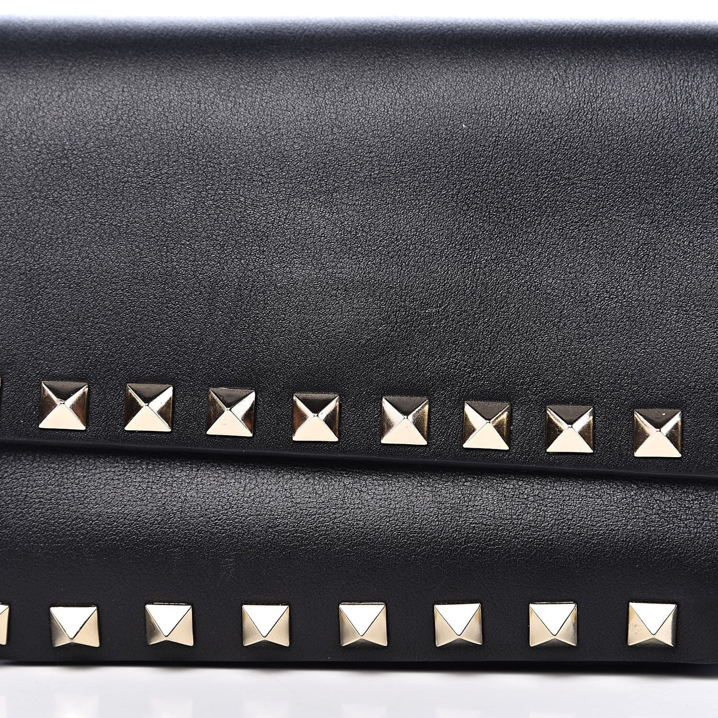 Calfskin Rockstud Belt Bag Black