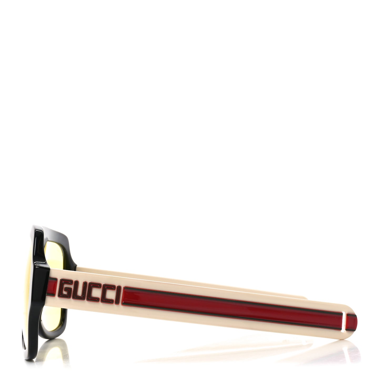 Acetate Sunglasses GG0255S Black Yellow