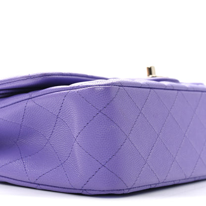 Chanel Caviar Quilted Medium Double Flap Purple 9 of 10